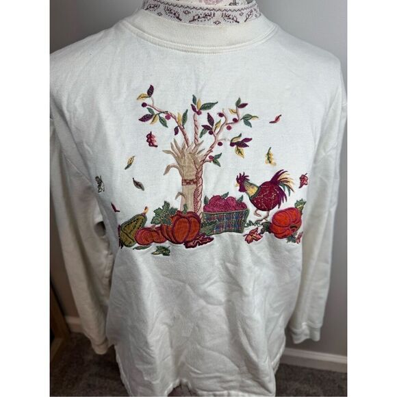 VTG Bobbie Brooks Autumn-Themed Sweatshirt – Size M - Picture 2 of 5